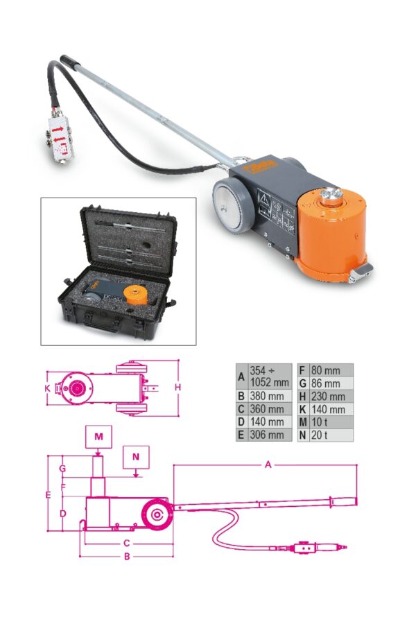 Beta Tools 3065/20-10T Air Hydraulic Jack 20-10 T | 030650100