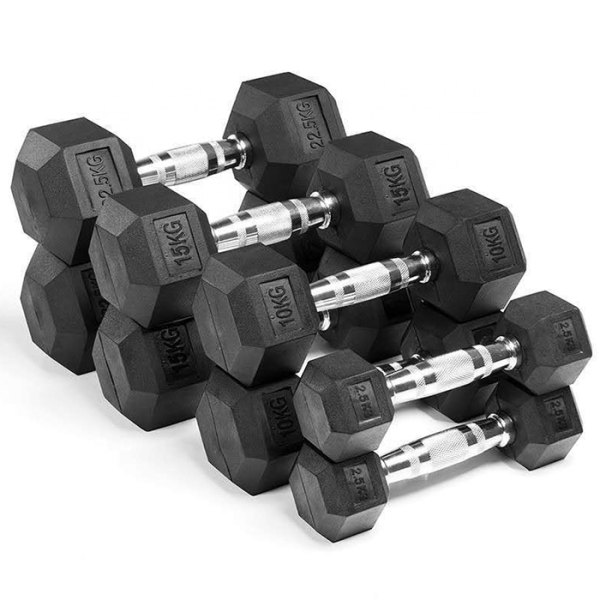 Ironman Rubber Coated Hex 30kg Dumbbell