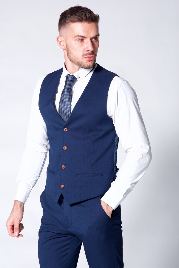 Marc Darcy Max Navy waistcoat