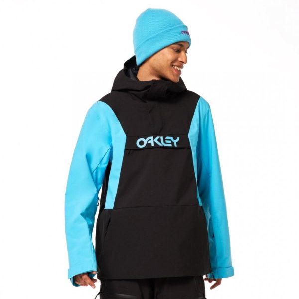 Oakley SNOW TNP TBT INSULATED ANORAK - BLACK/BRIGHT BLUE