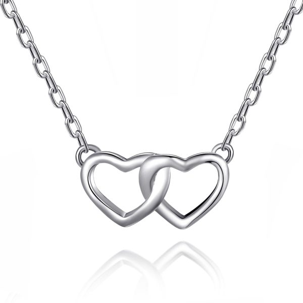 Sterling Silver Heart Link Necklace