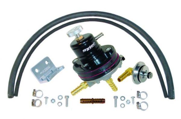 Sytec 1:1 Motorsport Adjustable Fuel Pressure Regulator Kit (Black) (VK-MSV-ECO2-BK)