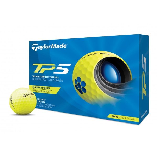 Taylormade TP5 Yellow Golf Balls- Personalised Logo or Text