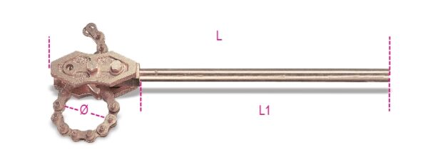 Beta Tools Spark-Proof Reversible Chain Pipe Wrench Max Ø: 200mm | 003860809