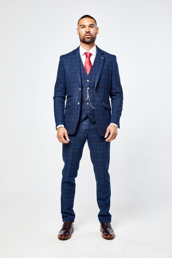 Cody Blue Check Three Piece suit Mix and Match