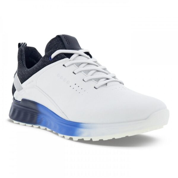 ECCO M Golf S-Three Golf Shoe - WHITE/BLACK - EU41