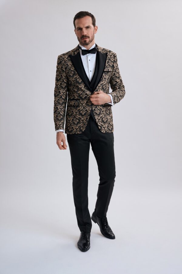 Leo Gold Pattern 2 Piece Suit