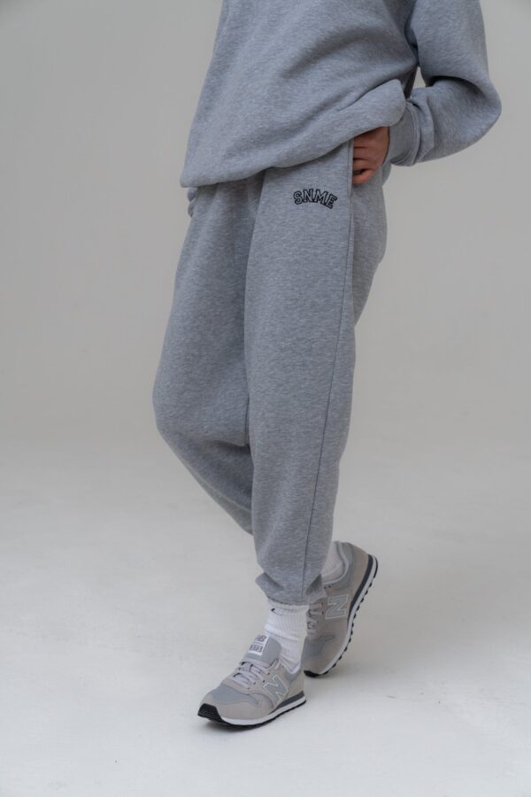 Sian Marie Womens Baggy Joggers SNME Retro, Grey Marl, (Size XS) 63% Cotton 37% Polyester