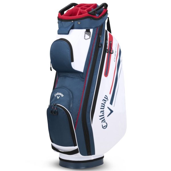 Callaway Chev 14+ Cart Golf Bag - Navy/White/Red