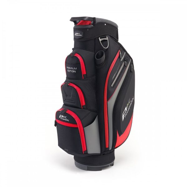 Powakaddy 2023 Premium Edition - Black/Gun/Red Golf Bag