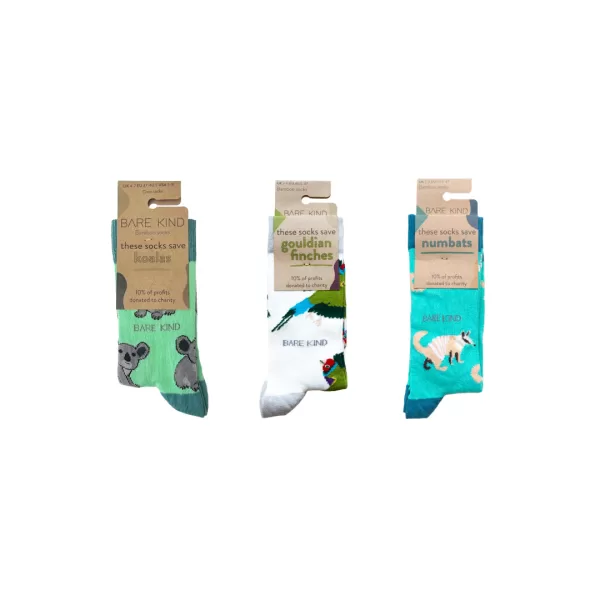 Australia 3 Pack Bamboo Sock Set | UK Adult 7-11