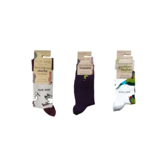 Birds 3 Pack Bamboo Sock Set | UK Adult 4-7