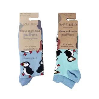 Blue Puffin 2 Pack Bamboo Sock Set | UK Adult 7-11