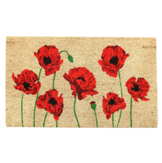 Eternal Poppy Coir Doormat