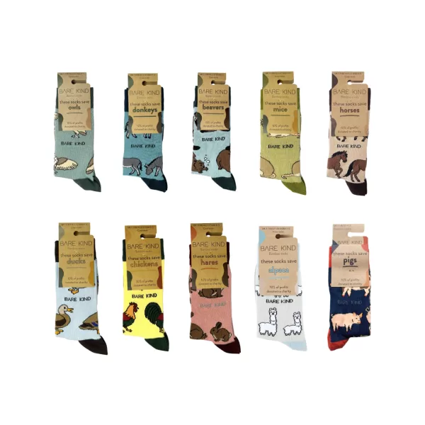 Farm Obsessed 10 Pack Bamboo Sock Set | UK Adult 7-11