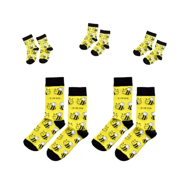 Matching Family Bee Socks | UK Adult 4-7