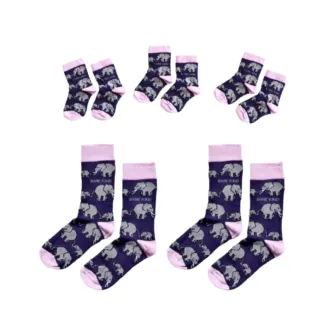 Matching Family Elephant Socks | UK Adult 4-7