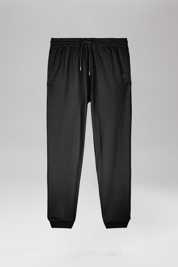 Pitod Embroidered P Joggers Black XX-Small Joggers Bottoms Unisex Genderless Sustainable