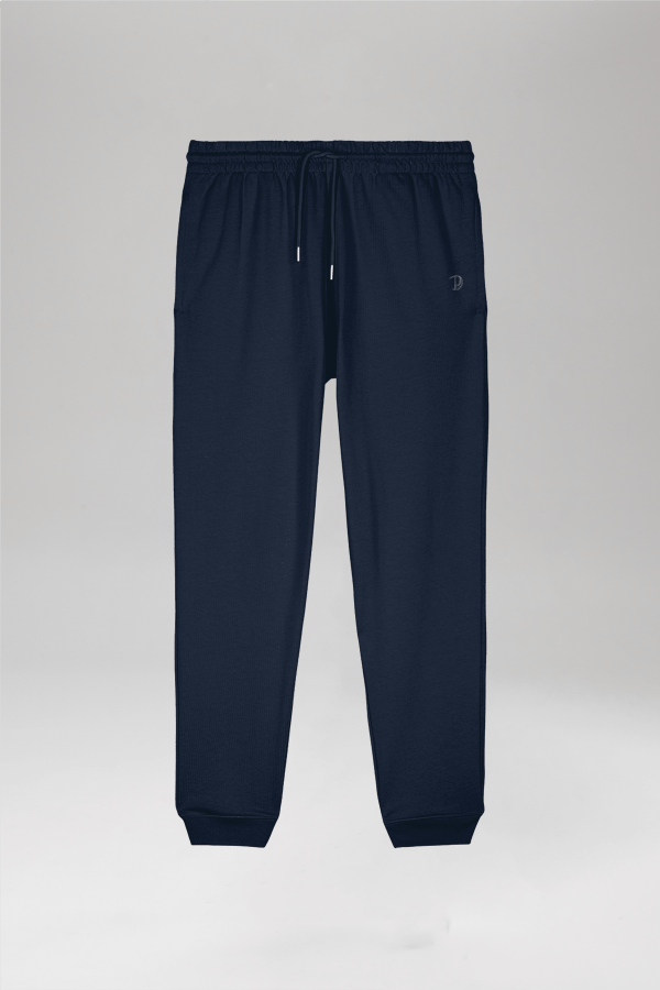 Pitod Embroidered P Joggers Navy XX-Small Joggers Bottoms Unisex Genderless Sustainable