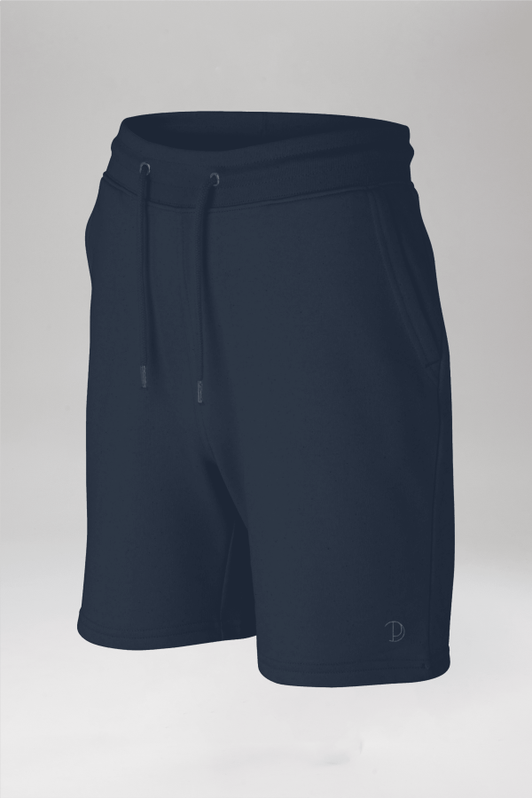 Pitod Embroidered P Shorts French Navy XX-Small Shorts Bottoms Unisex Genderless Sustainable