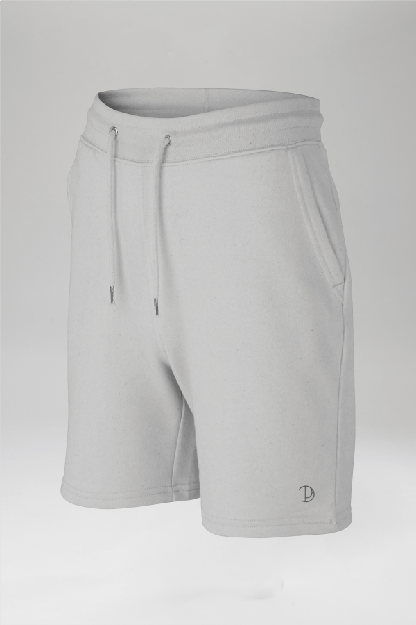 Pitod Embroidered P Shorts Heather Grey XX-Small Shorts Bottoms Unisex Genderless Sustainable