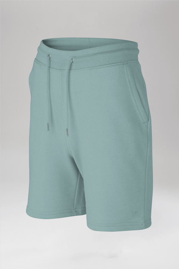 Pitod Embroidered P Shorts Teal Monstera XX-Small Shorts Bottoms Unisex Genderless Sustainable