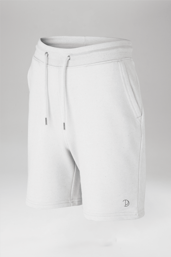 Pitod Embroidered P Shorts White XX-Small Shorts Bottoms Unisex Genderless Sustainable