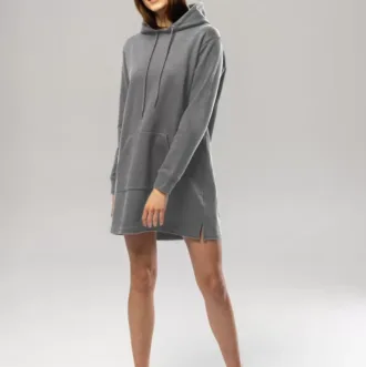 Pitod Pitod Hoodie Dress Heather Grey XS Hoodie Dress Dresses Unisex Genderless Sustainable