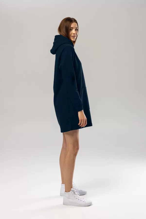 Pitod Pitod Hoodie Dress Navy XS Hoodie Dress Dresses Unisex Genderless Sustainable