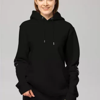 Pitod Pitod Sleeve Hoodie Black S Hoodie Tops Unisex Genderless Sustainable