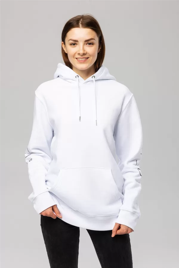 Pitod Pitod Sleeve Hoodie White S Hoodie Tops Unisex Genderless Sustainable