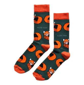 Save the Red Pandas Bamboo Socks | UK Adult 7-11