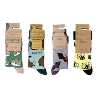 UK Forest Animals 4 Pack Bamboo Sock Set | UK Adult 4-7