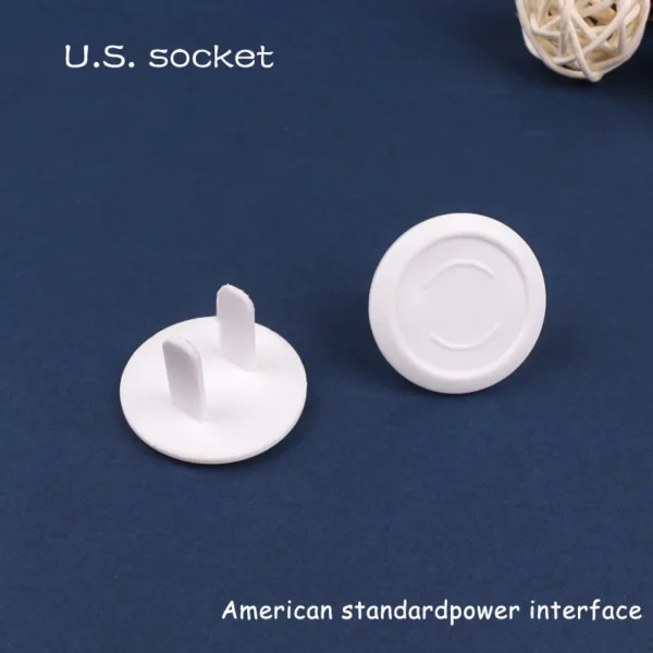 10 pack Plastic Outlet Covers Electrical Outlet Socket Covers Plug Caps Protector for Babies Children Safety Protection Prevent Electric Shock White is suitable for American standard creamy white is suitable for European standard