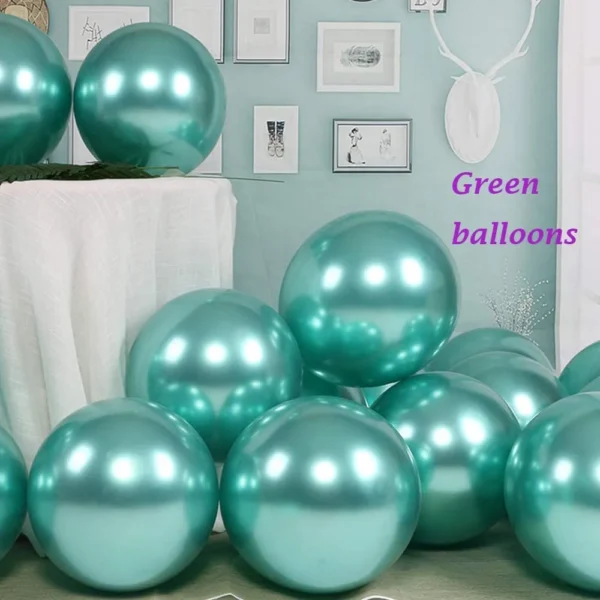 10Pcs Metallic Chrome Balloons Birthday Wedding Graduation Season Decoration