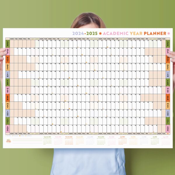 2024 2025 Academic Year Wall Planner | A1 | Shine Bright