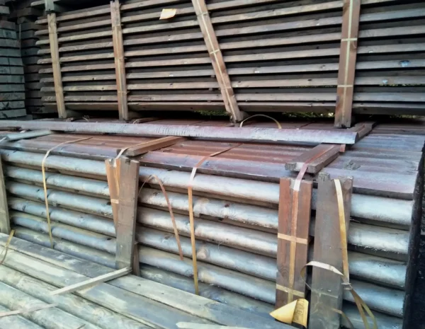 366m x 100mm Creosoted Half Round Rails