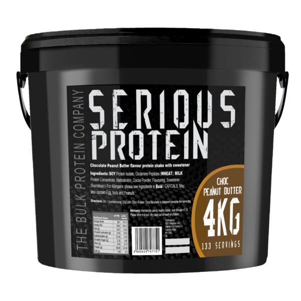 4kg Whey Protein Powder Chocolate Peanut Butter Serious Protein The Bulk Protein Company