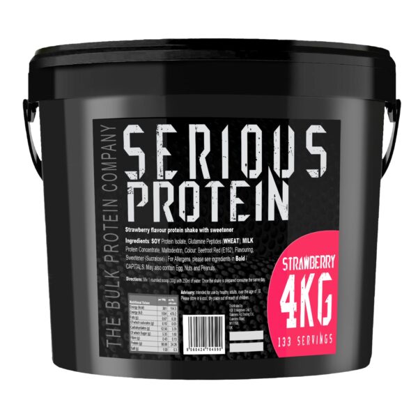 4kg Whey Protein Powder Strawberry Serious Protein The Bulk Protein Company