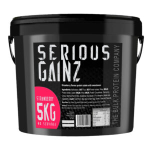 5kg Mass Gainer Protein Powder Strawberry Serious Gainz The Bulk Protein Company