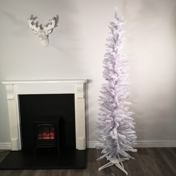 7ft 210cm White Pencil Pine Christmas Tree with 401 Tips