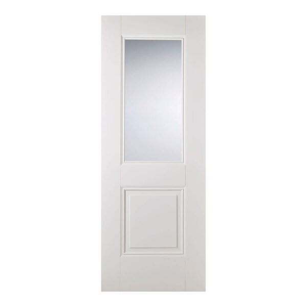 Arnhem 1L Primed Plus White Internal Door 1 Light Clear Glazing