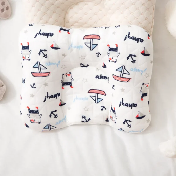 Baby 100 Colored Cotton Cute Cartoon Pillow Baby Head Shaping Pillow for Preventing Flat Head Syndrome