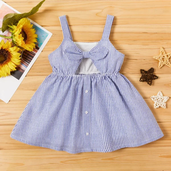 Baby Toddler Strappy Striped Dress