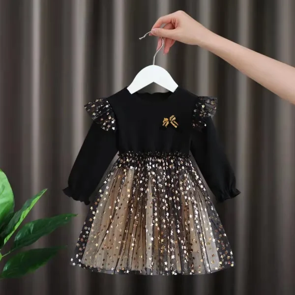 Baby Toddler Trendy Stars Mesh Dress