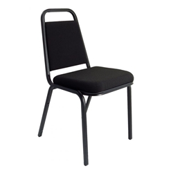 Banqueting Stacking Visitor Chair Black Frame Black Fabric BR000196