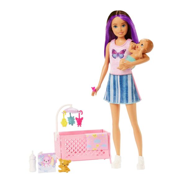 Barbie Skipper Sleepy Baby Playset and Dolls