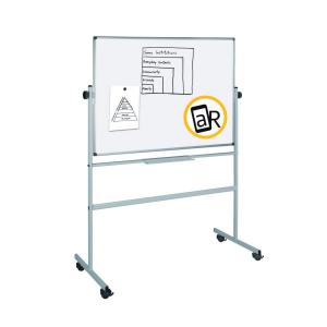 Bi Office Mobile Lacquered Steel Revolving Gridded Board 1200 x 1200mm