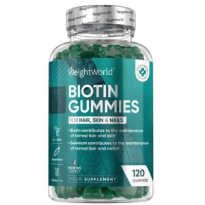 Biotin Gummies 5000µg 60 Day Supply Mix Berry Flavour WeightWorld