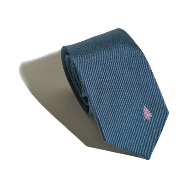 Blush Pine Silk Tie Navy Blue